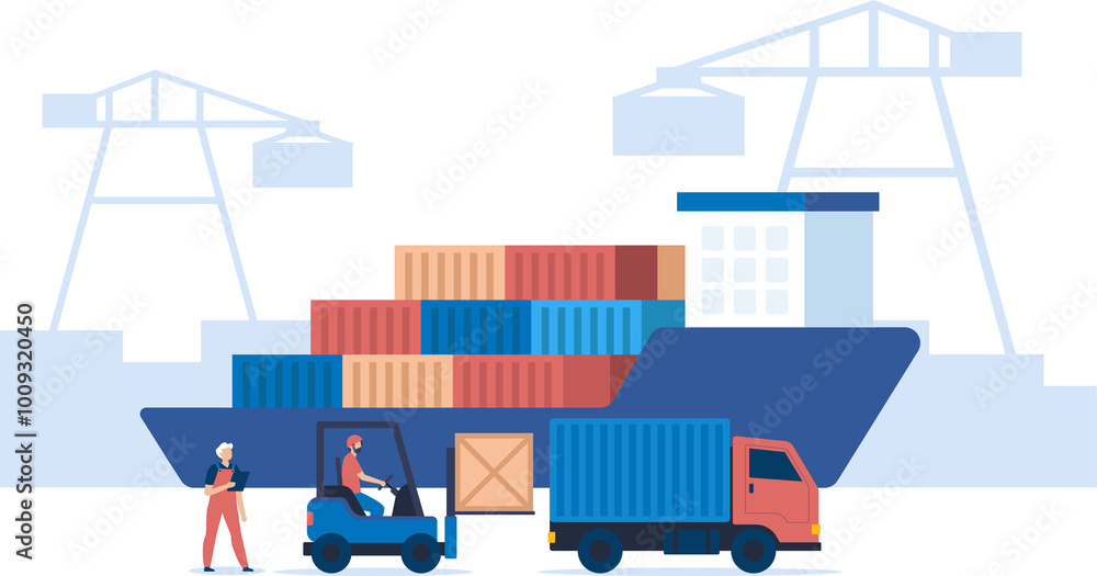 Comprehensive Logistics Solutions for Optimized Transportation and Efficient Distribution Networks. PNG Illustration Comprehensive Logistics Solutions for Optimized Transportation and Efficient Distribution Networks. PNG Illustration