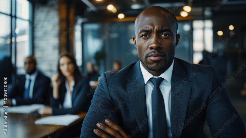 Confident Businessman in a Meeting Confident Businessman in a Meeting