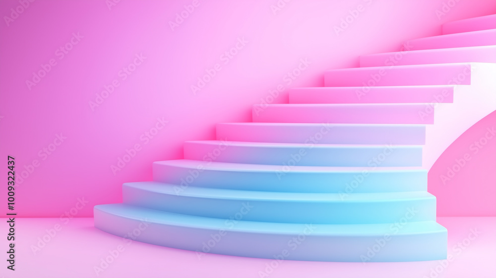 Pastel Gradient Staircase Pastel Gradient Staircase