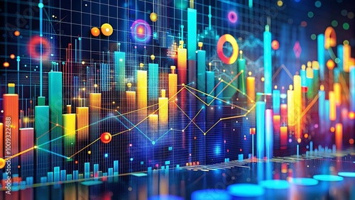 Wallpaper Mural Visualisation abstraite du Big Data et analyse des données Torontodigital.ca