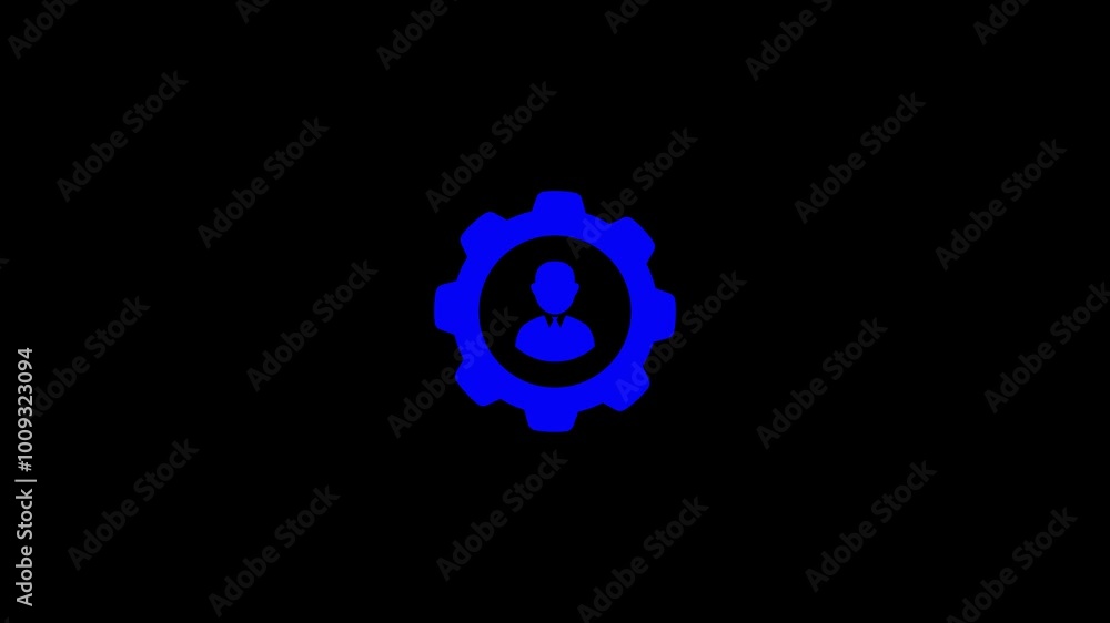 Man and cog icon gear man, business, setting icon. Rounded vector design.Social network icon Man and cog icon gear man, business, setting icon. Rounded vector design.Social network icon