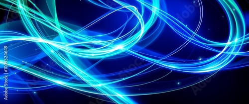 Futuristic Light in Sapphire and Emerald for Customizable Tablet Wallpaper