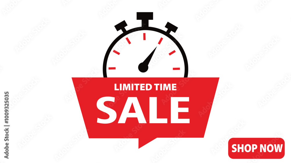limited time sale banner design with clock limited time sale banner design with clock