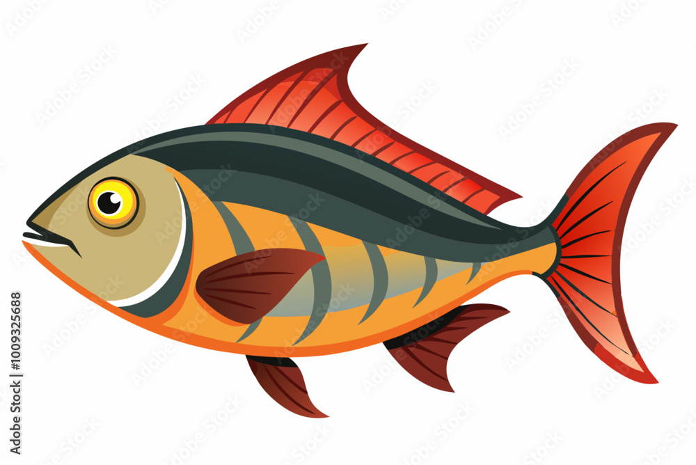 Large butter-fish vector art illustration Large butter-fish vector art illustration