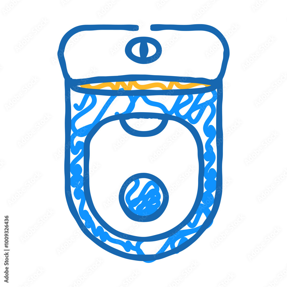 toilet top view doodle icon sketch vector. toilet top view sign. isolated symbol illustration toilet top view doodle icon sketch vector. toilet top view sign. isolated symbol illustration