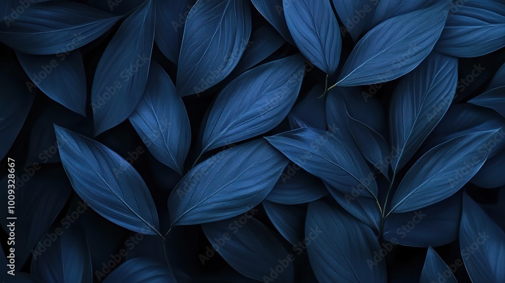 Dark Blue Leaf Texture for Minimalist Design Dark Blue Leaf Texture for Minimalist Design