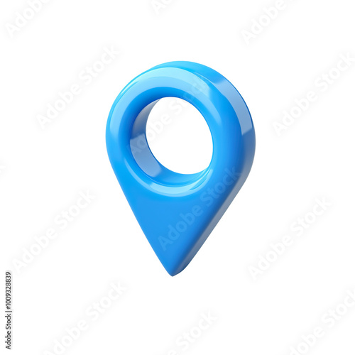 Free Download Blue location icon 3d isolated on transparent background - GFXLoad