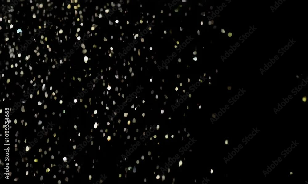 Soft dreamy close up of falling glitter on transparent background. Soft dreamy close up of falling glitter on transparent background.