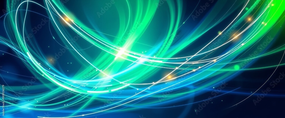 Obraz premium Futuristic luminous energy flow, vibrant abstract streams, dynamic background for mobile devices