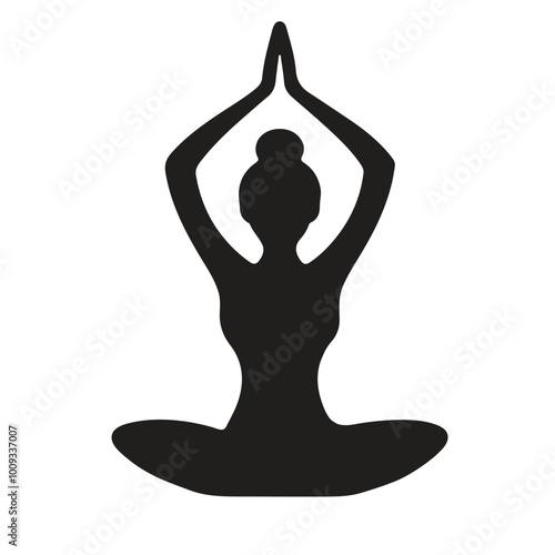silhouette of yoga person