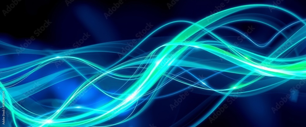 Naklejka premium Futuristic Twisting Light and Metallic Gleam for Device Customization