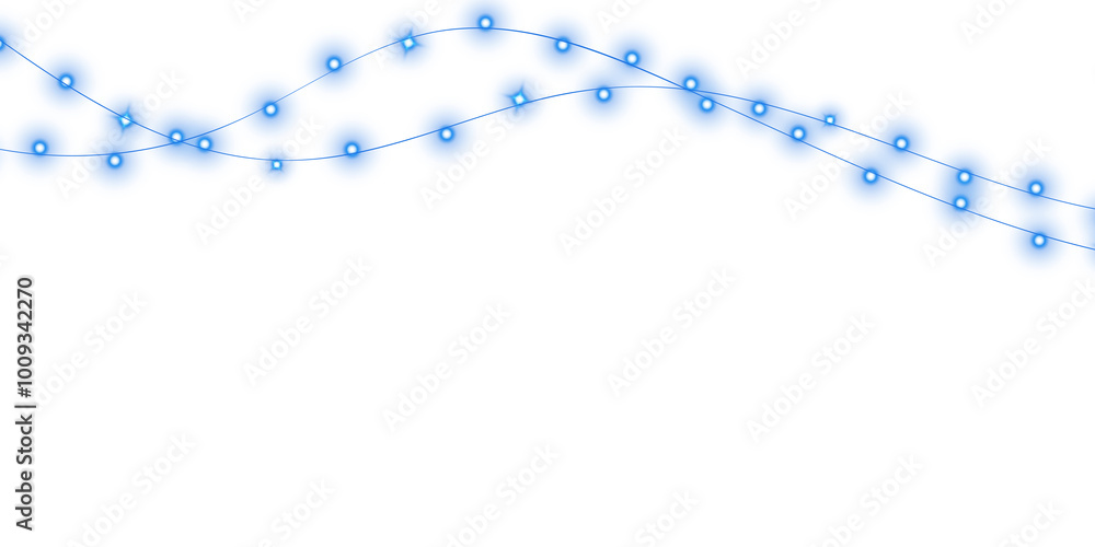 Festive Christmas light blue garlands. Set of blue Christmas glowing garlands. Decor element for postcards, invitations, backgrounds, business cards. Winter new collection 2024. PNG. Festive Christmas light blue garlands. Set of blue Christmas glowing garlands. Decor element for postcards, invitations, backgrounds, business cards. Winter new collection 2024. PNG.