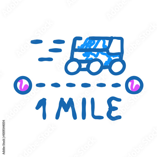last mile delivery doodle icon sketch vector. last mile delivery sign. isolated symbol illustration
