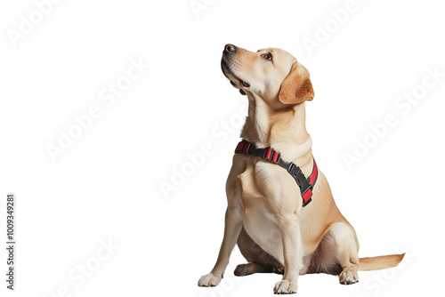 A dog as a service animal ,Isolated on transparent background photo