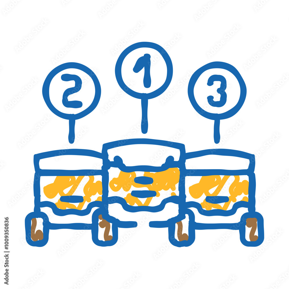 robot fleet autonomous delivery doodle icon sketch vector. robot fleet autonomous delivery sign. isolated symbol illustration