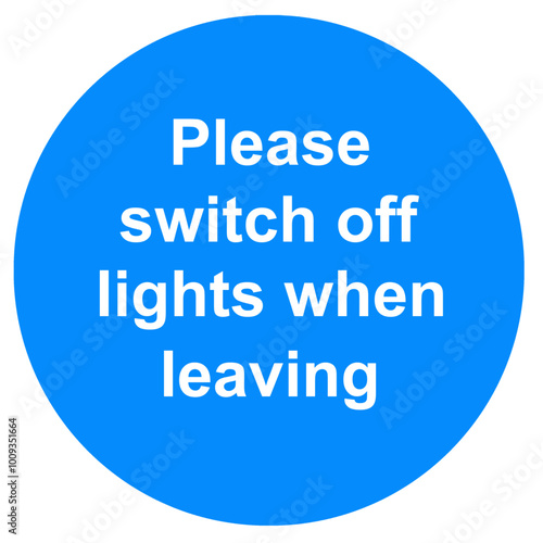 Please switch off lights