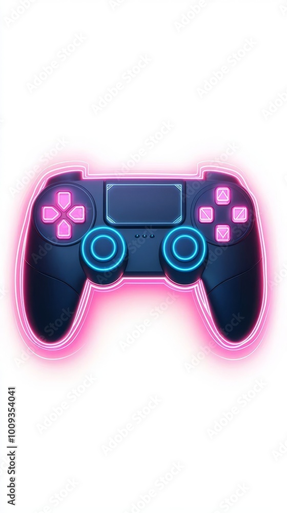 Futuristic Gaming Console with Neon Light Trails in Energetic Motion for Product Promotions Futuristic Gaming Console with Neon Light Trails in Energetic Motion for Product Promotions