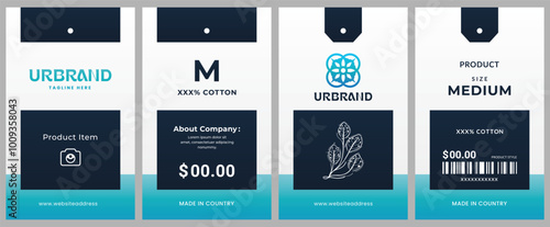 Modern ideas include minimally shaped clothing, simple hang tags with price tags, and all-industry label packaging.