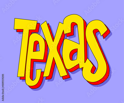 texas typography design t shirt canvas