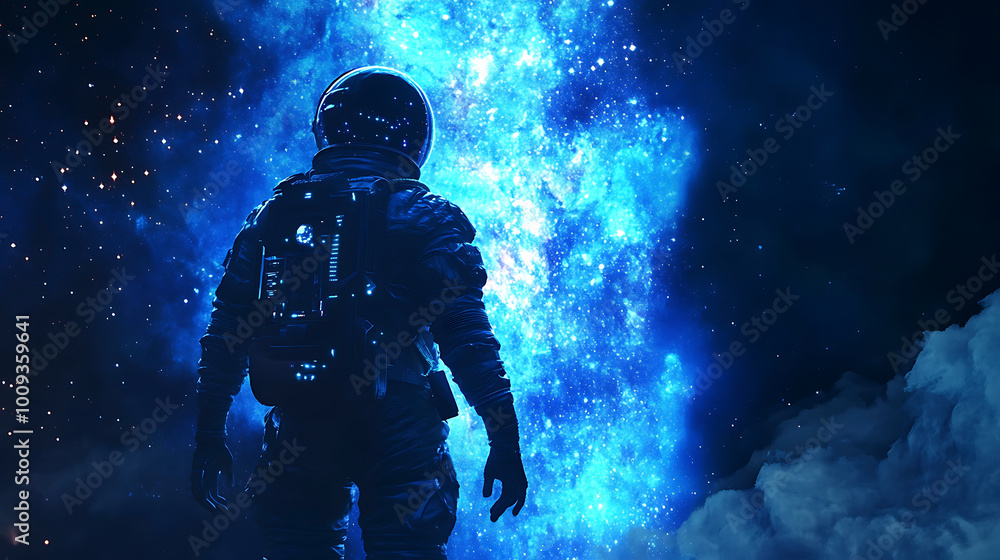 Galactic Astronaut Exploring the Nebula Clouds Galactic Astronaut Exploring the Nebula Clouds