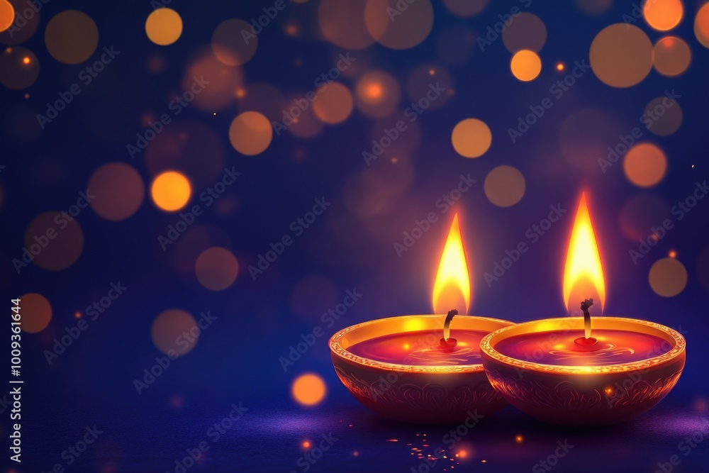A pair of candles placed on a table, providing soft light A pair of candles placed on a table, providing soft light