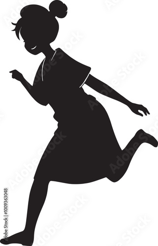 Silhouette Woman nurse illustration.eps