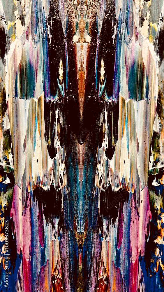 Fototapeta premium Abstract background wallpaper. Ethnic pattern. Mixtures of oil paint. Trendy hand painting canvas. Wall decor and Wall art prints Idea. 3D Texture. Art object