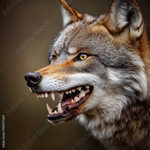 gray wolf portrait