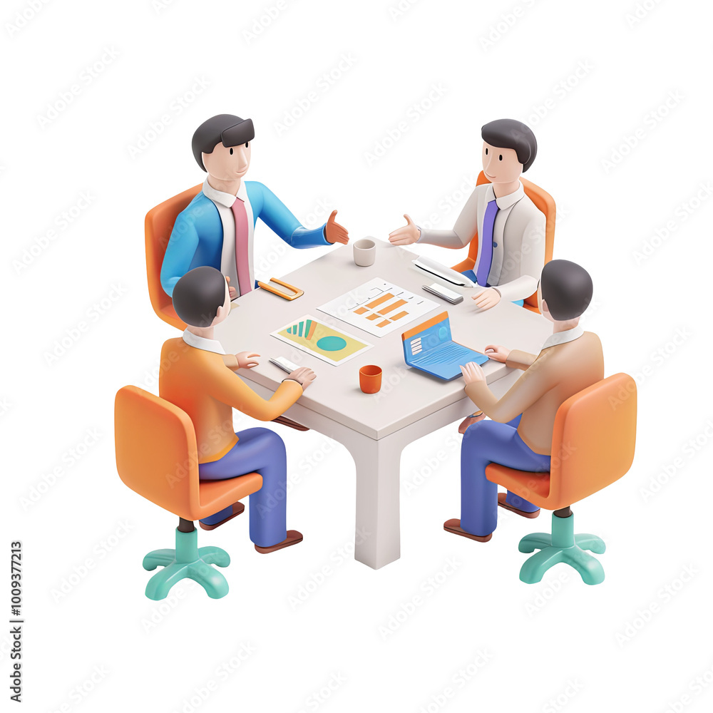 3D Business Meeting Teamwork Collaboration Office Work Laptop Charts Documents Presentation PNG 3D Business Meeting Teamwork Collaboration Office Work Laptop Charts Documents Presentation PNG