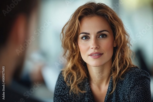 Wallpaper Mural Team leader having a discussion with her colleagues. Business woman leading her team on a project, Generative AI Torontodigital.ca