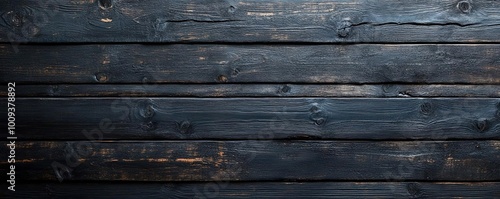 Wallpaper Mural A close-up view of dark wooden planks with a rustic finish, perfect for backgrounds or texture in designs. Torontodigital.ca