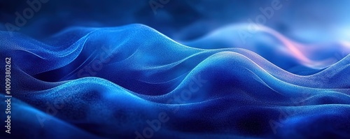 Wallpaper Mural Abstract waves in shades of blue create a calming and serene atmosphere, perfect for backgrounds and digital art. Torontodigital.ca