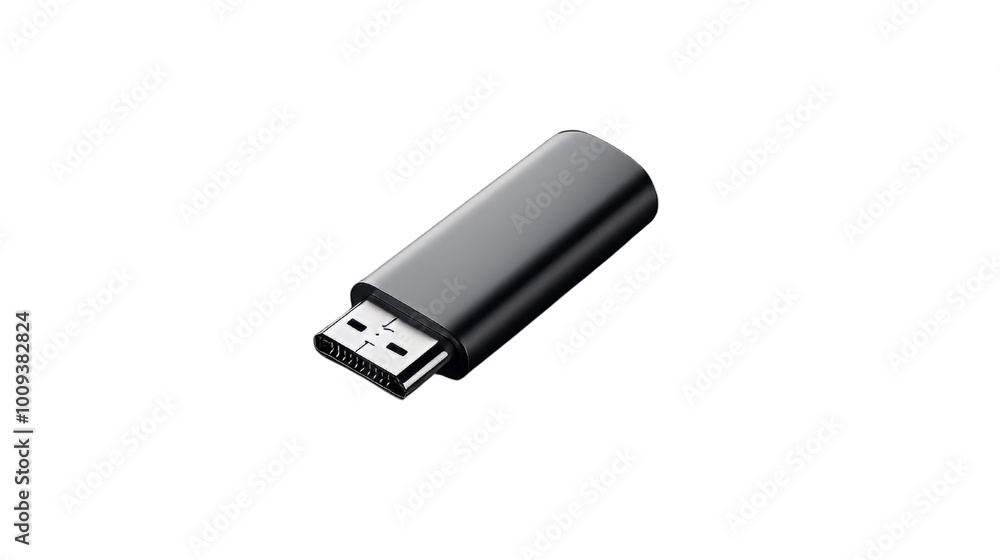 A USB-A connector on transparent background A USB-A connector on transparent background