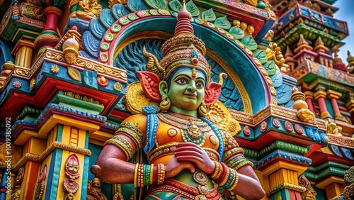 Majestic shedu sculpture with intricate details, showcasing ancient mythology and cultural heritage