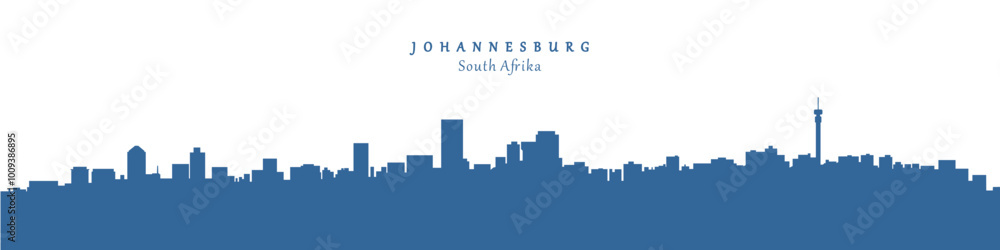 Obraz premium johannesburg city silhouette skyline flat design vector illustration