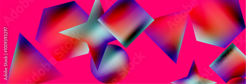 Fluid color geometric shapes abstract background. Vector Illustration For Wallpaper, Banner, Background, Card, Book Illustration, landing page