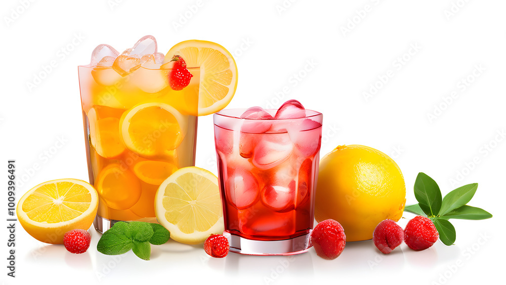 cocktail with fruits and mint cocktail with fruits and mint