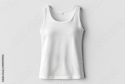 Sleeveless tank top with customizable space, front and back views, clean white background, tank top mock-up, apparel design