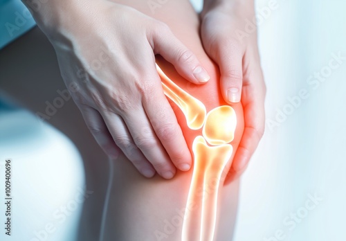 Injured Joint with Visible Inflammation and Pain Requiring Orthopedic Treatment and Rehabilitation