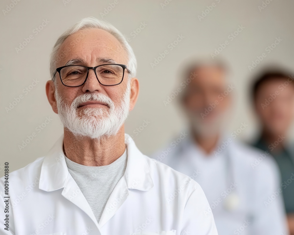 Doctor explaining prostate health to a diverse group of elderly men, bright room, Prostate cancer group education, Public health initiative Doctor explaining prostate health to a diverse group of elderly men, bright room, Prostate cancer group education, Public health initiative