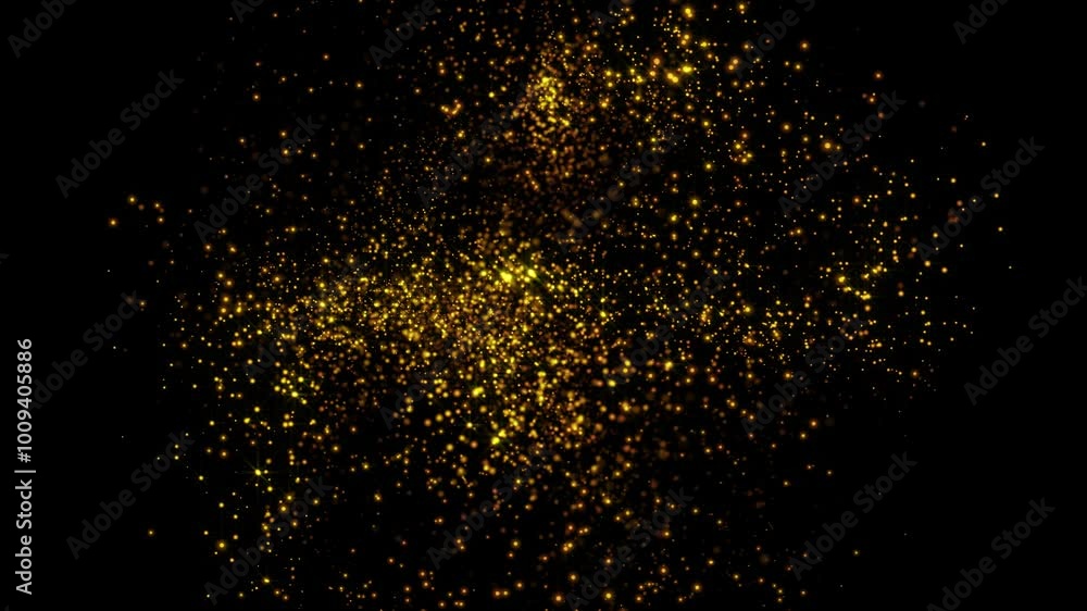 Golden dust particles 4k seamless loop. Christmas golden stars background Golden dust particles 4k seamless loop. Christmas golden stars background