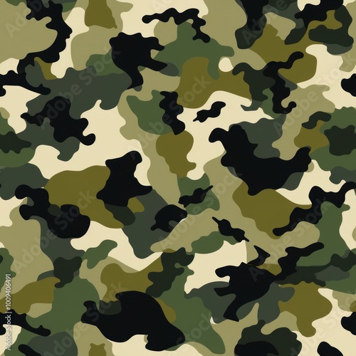 Woodland camouflage pattern backgrounds military repetition.