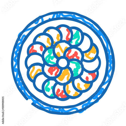 ratatouille french cuisine doodle icon sketch vector. ratatouille french cuisine sign. isolated symbol illustration