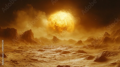 this A visual representation of the concept of exoplanet habitability and the search for life. photo