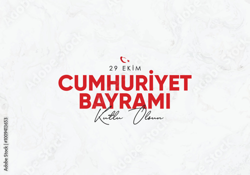 29 ekim cumhuriyet bayramı kutlama tasarımı. Translation: 29 october republic day celebration design.