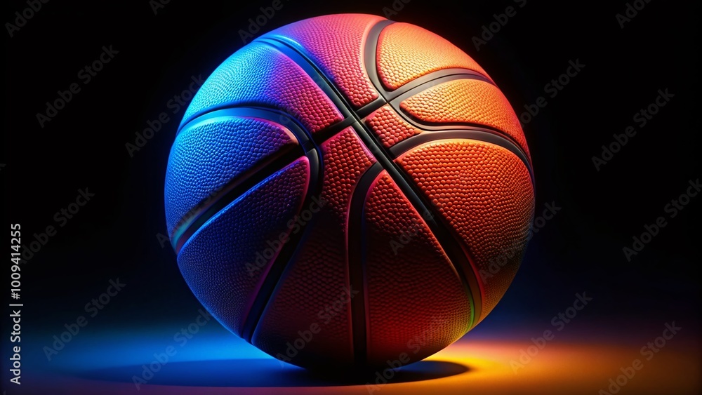 Fototapeta premium Outline of a Basketball in PNG Format for Graphic Design, Sports Themes, and Creative Projects
