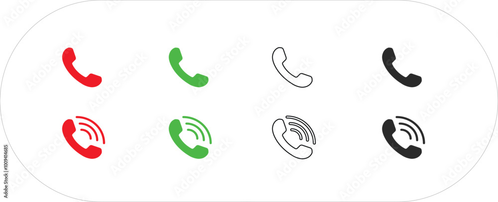 Fototapeta premium Telephone call sign, Contact us, Vector illustration