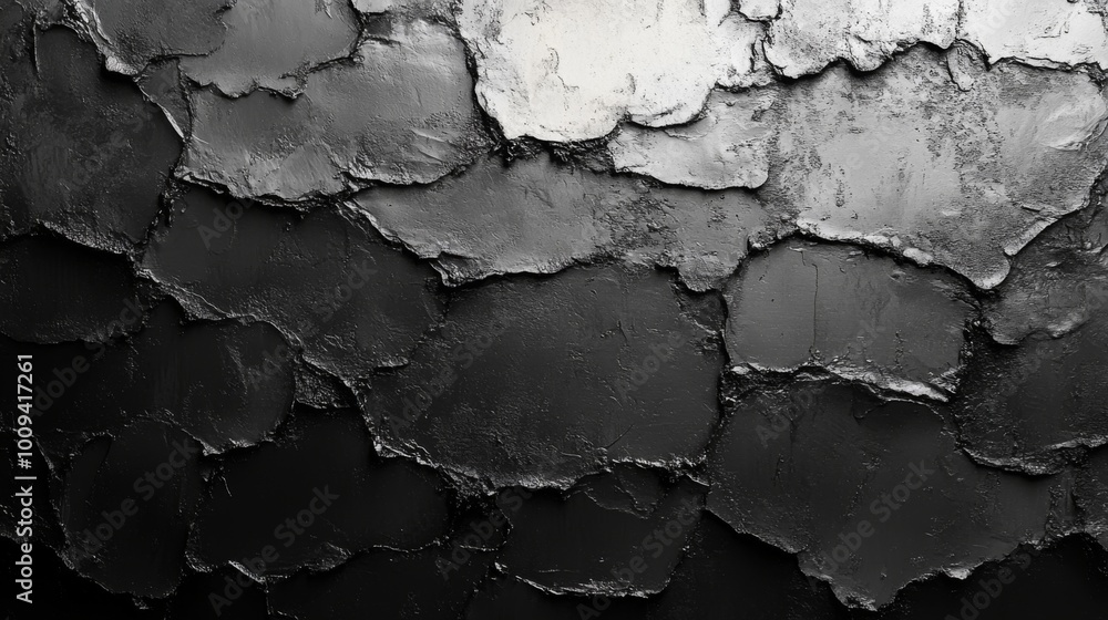 Obraz premium Abstract Black and White Textured Wall