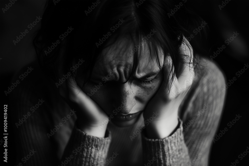 Emotional stress in black and white Emotional stress in black and white