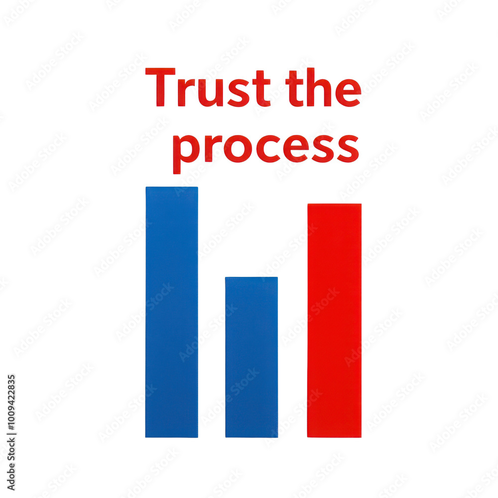 Trust the process motivational graphic with stacked colorful bars. Trust the process motivational graphic with stacked colorful bars.